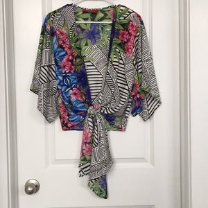 Akira pattern front tie blouse